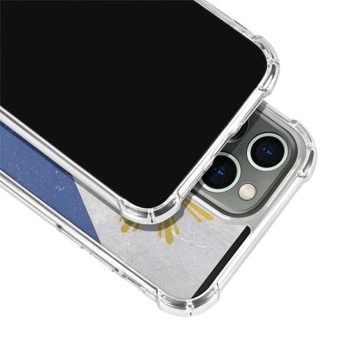 Philippines Flag Distressed iPhone 14 Pro Clear Case